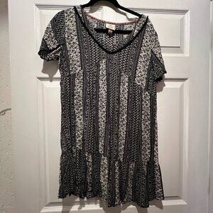 Knox Rose Black and White Paisley Dress Size M